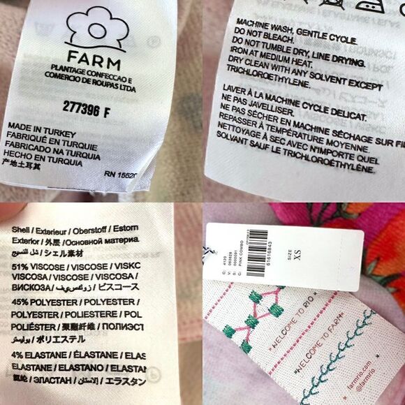 FARM RIO ANTHROPOLOGIE Pepper Fruit Snack Hipster Banana Art Polka Mini Skirt XS - Picture 11 of 15